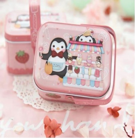 Pink Penguin Tin